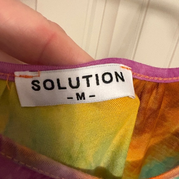 Solution brand Rainbow Tie-Dye Maxi Dress size M - Picture 2 of 5